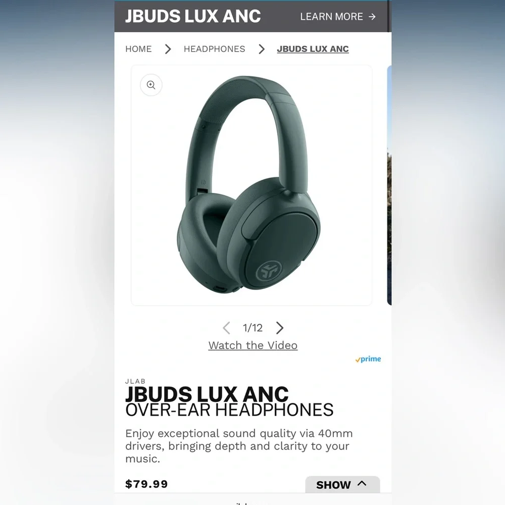JLab JBuds Lux ANC Wireless Headphones - Sage Green - Picture 6 of 7